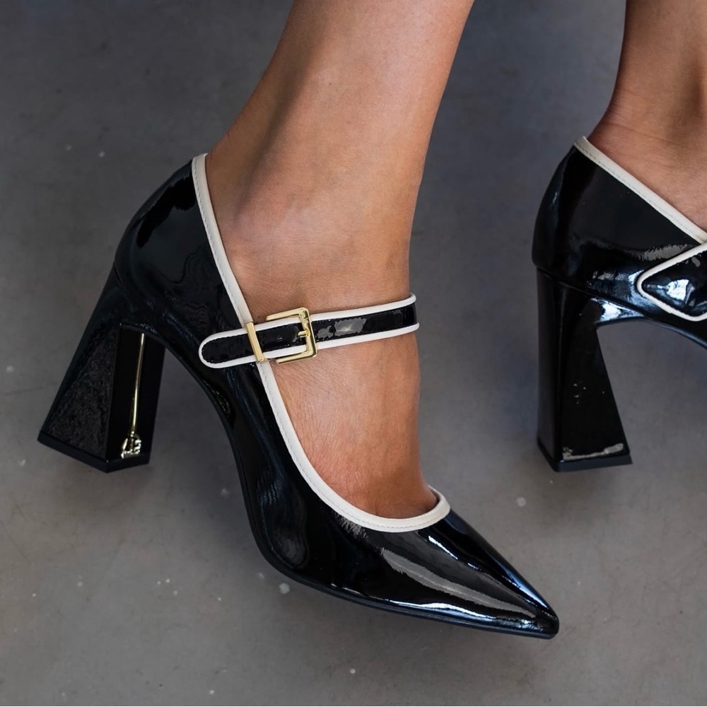 NWT Jorge Bischoff Black Patent Leather Mary Jane Pumps | BR Designer 🇧🇷